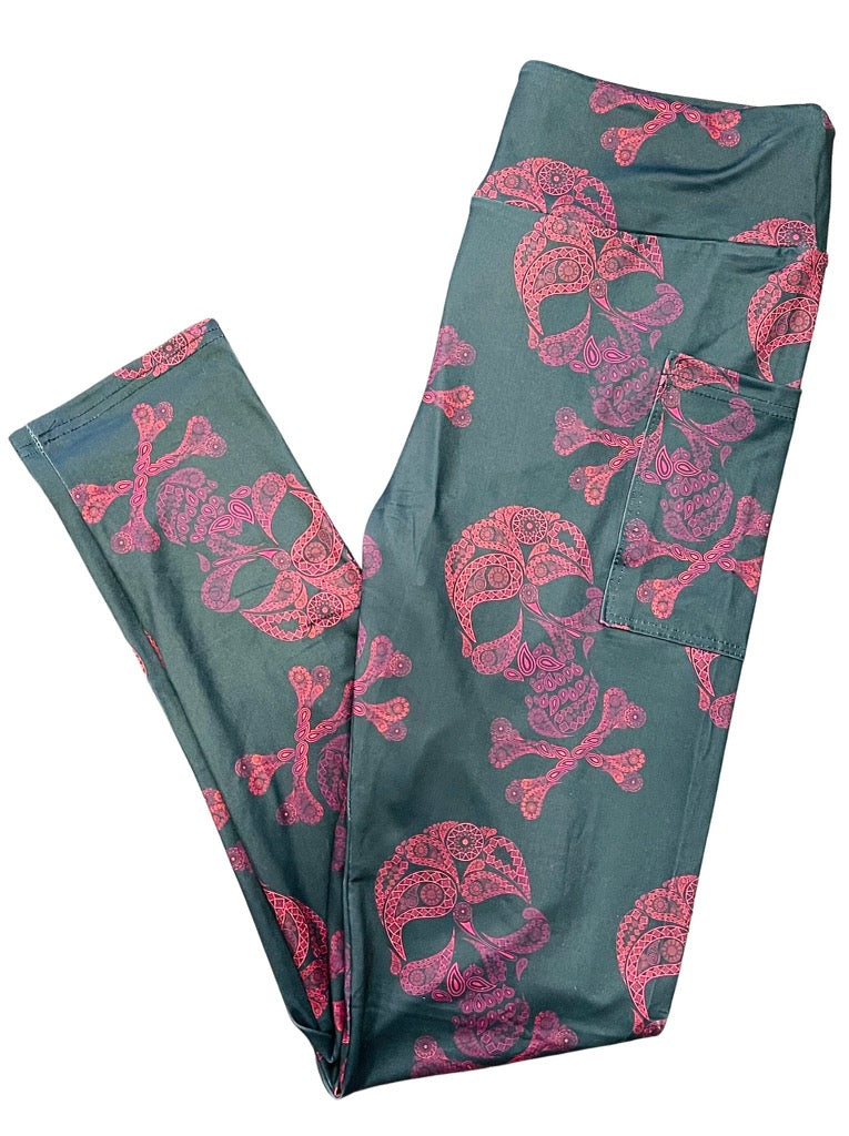 Ombre Skull Leggings