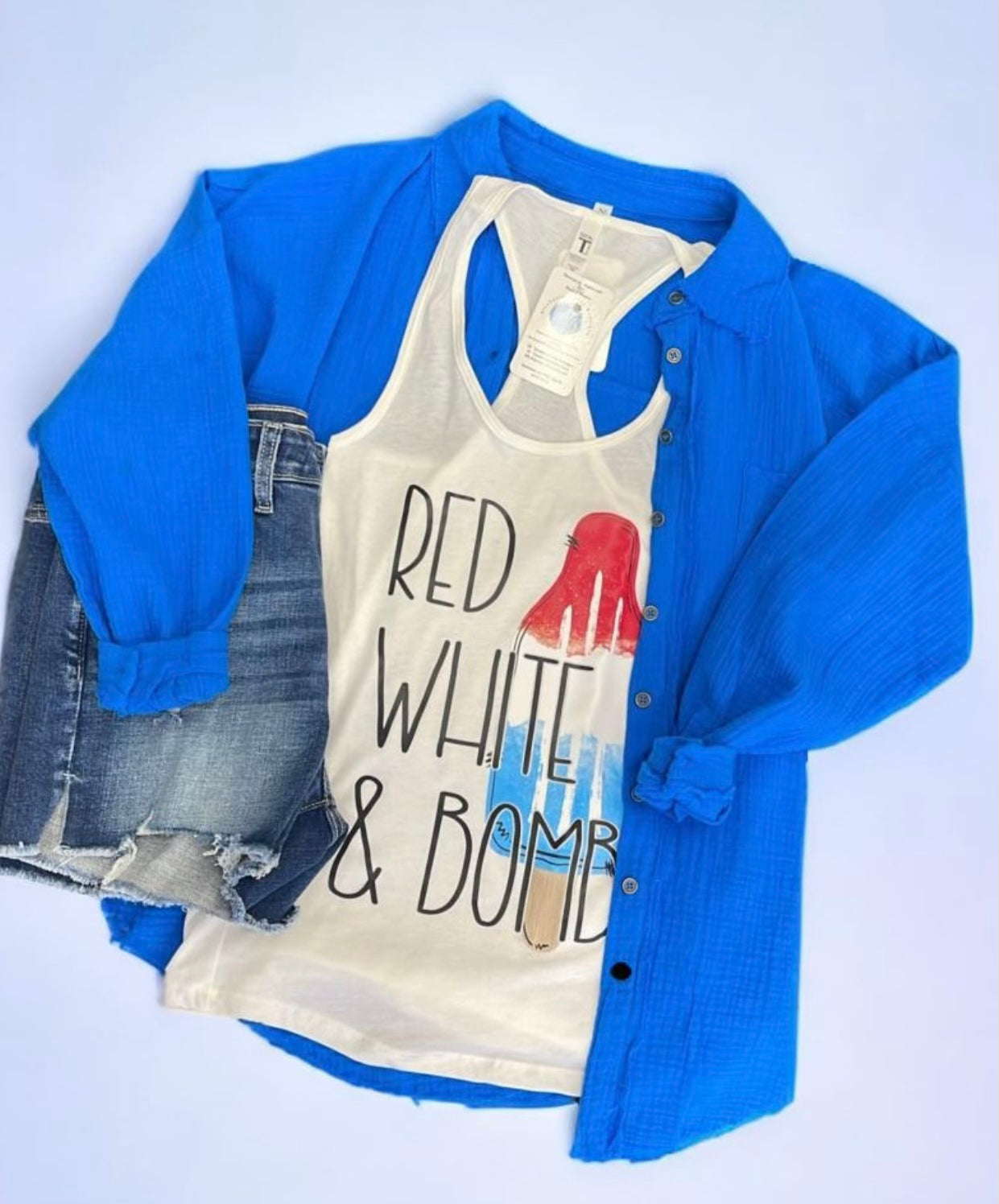 Red White & Bomb(Pop) Tank