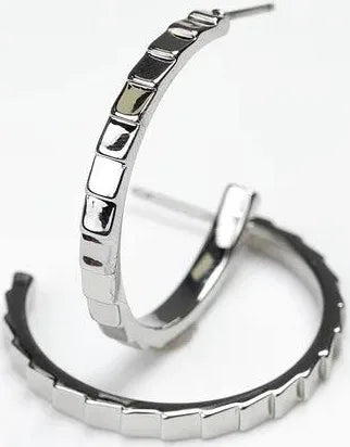 Isla Silver Hoop Earrings