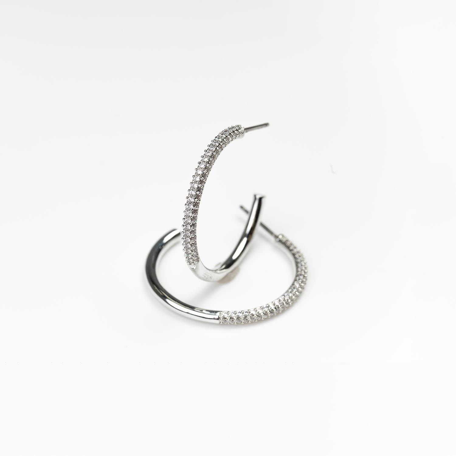 Emerson Silver Hoop Earrings
