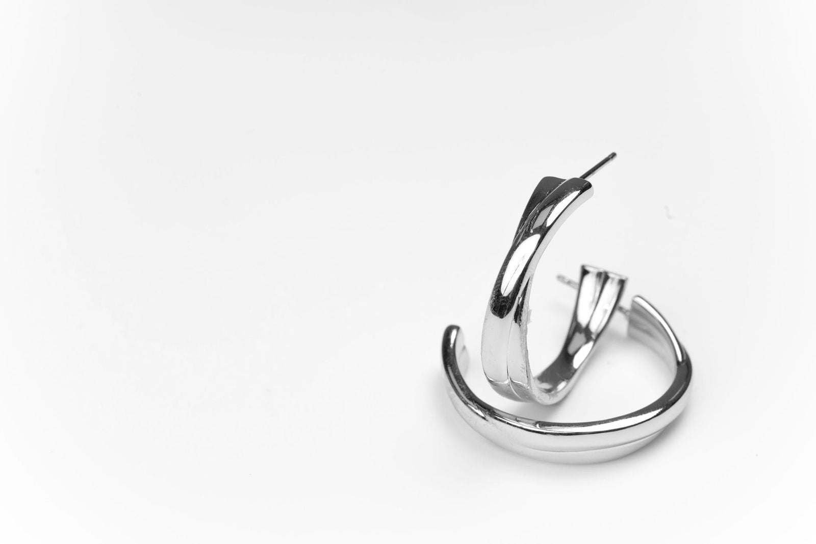 Lee Silver Hoop Earrings