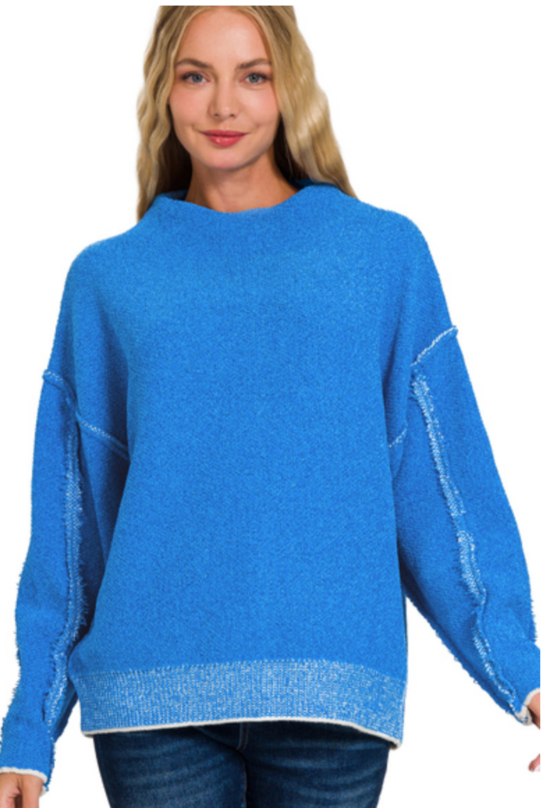 Classic Chenille Mock Neck Sweater