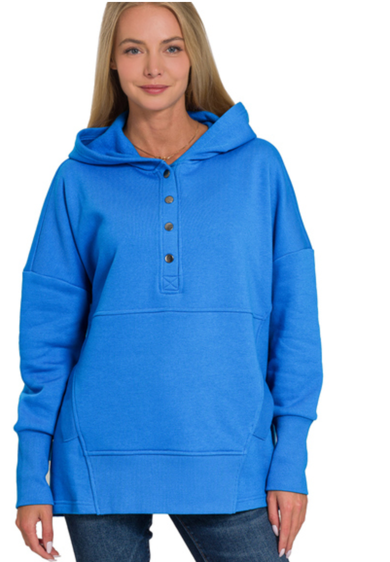 Ocean Blue Fleece Pullover