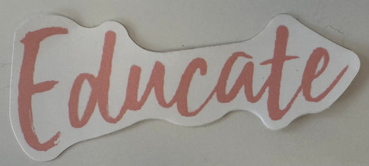 Pink Educate Sticker