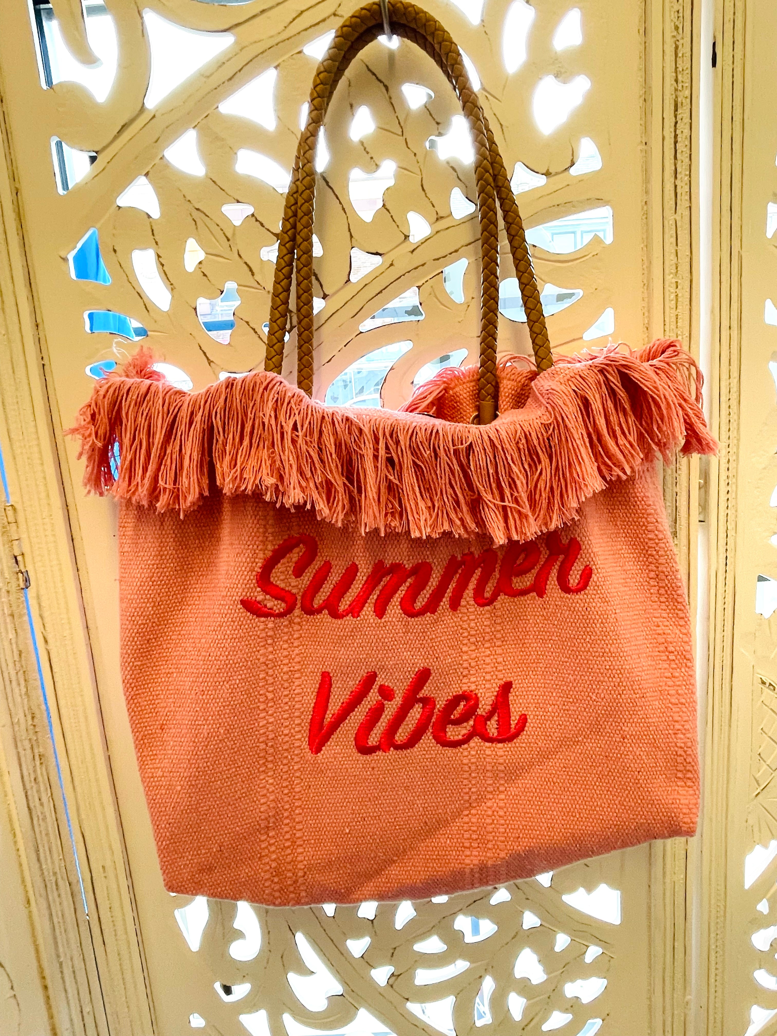 Summer Vibes Pink Tote