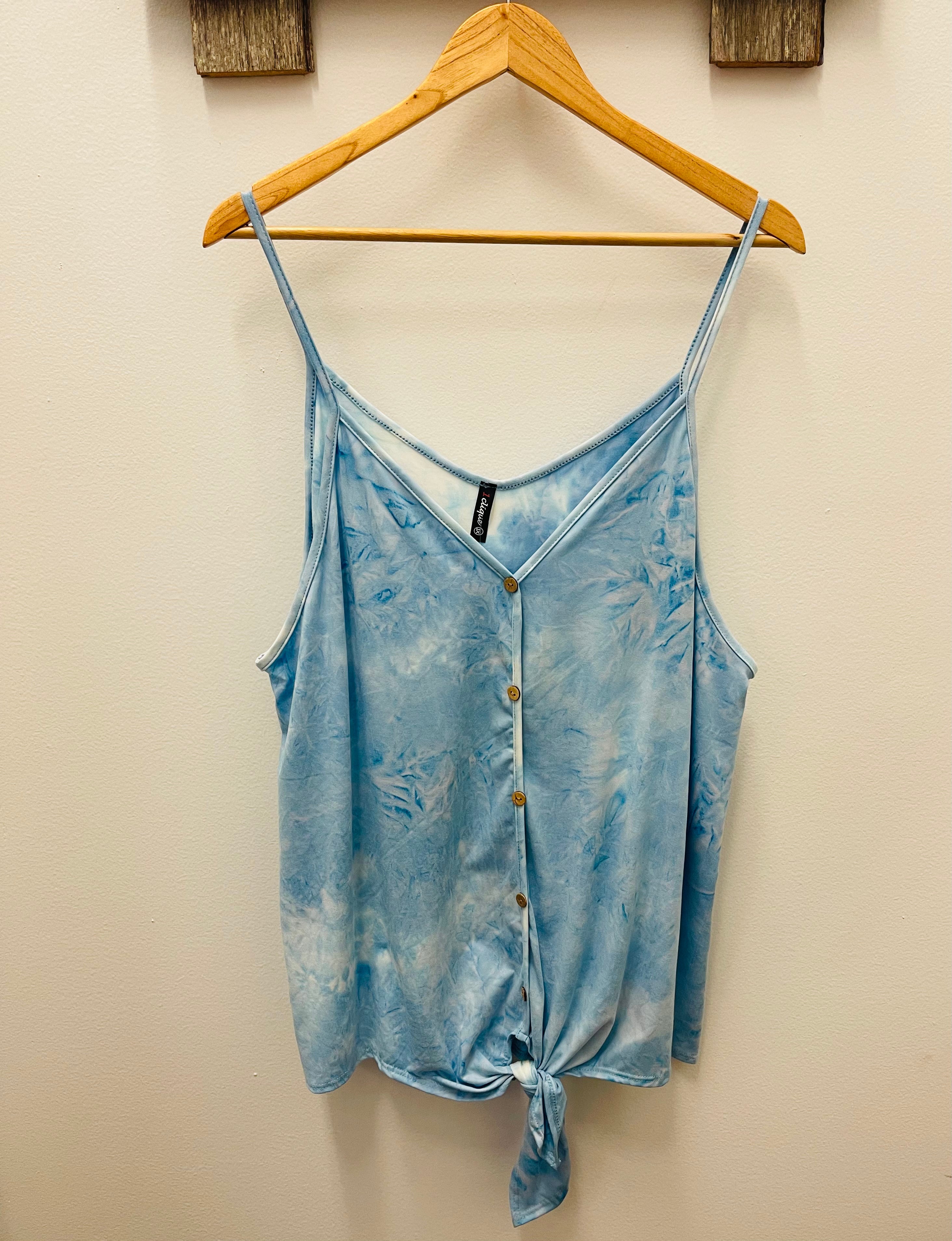 Tie Dye Button Tank