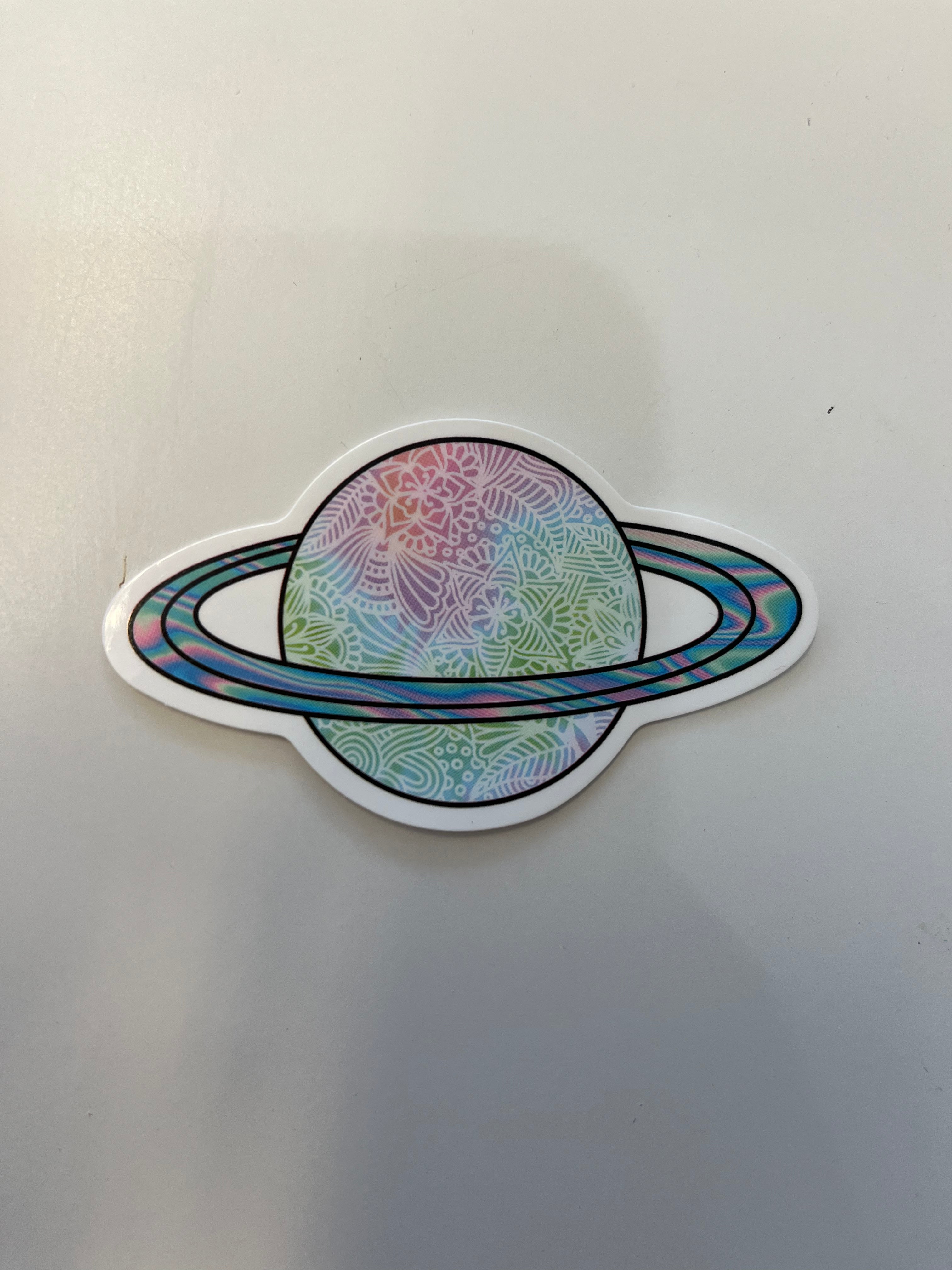Holographic Planet Vinyl Sticker