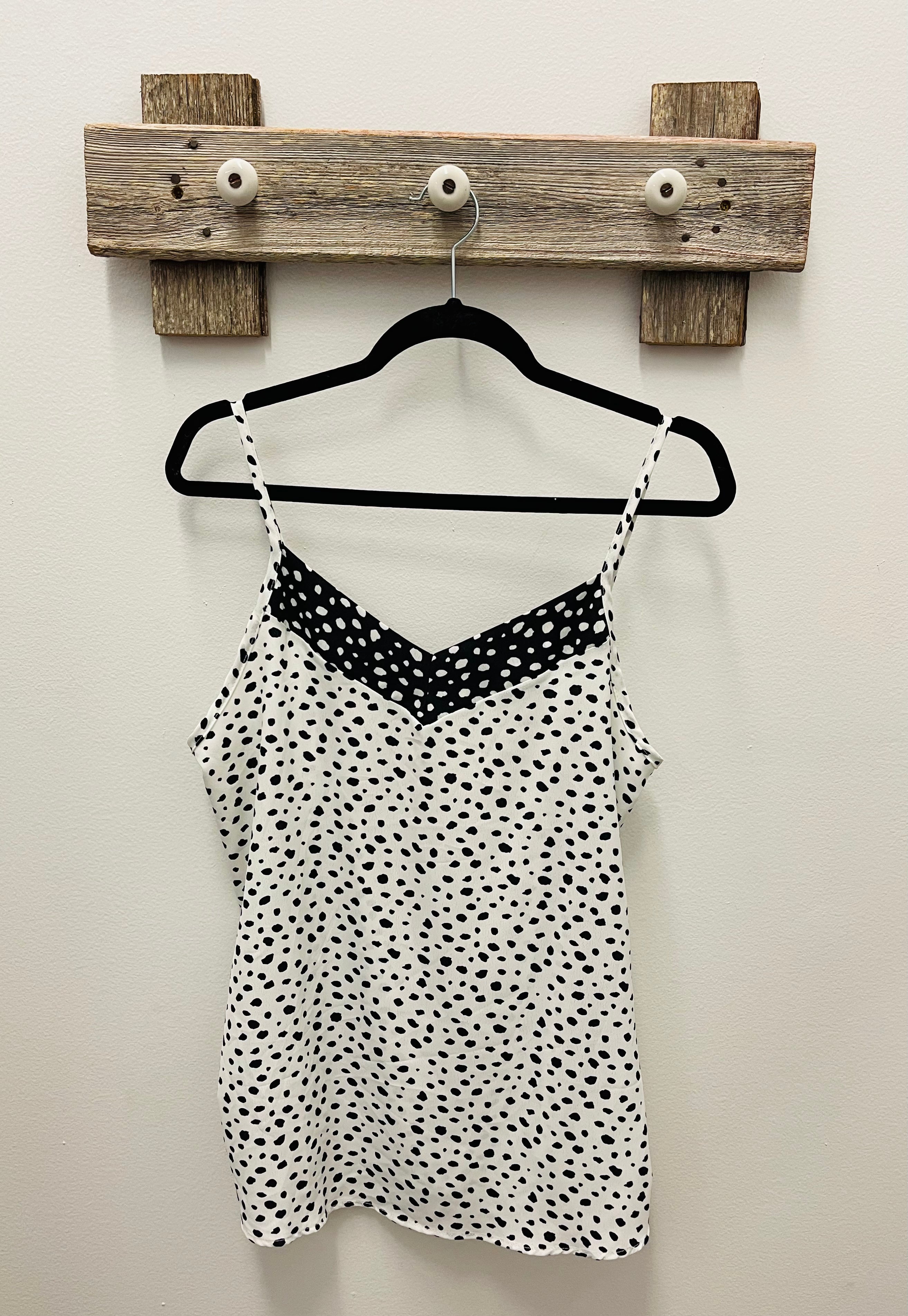 Polka Dot V-neck Tank