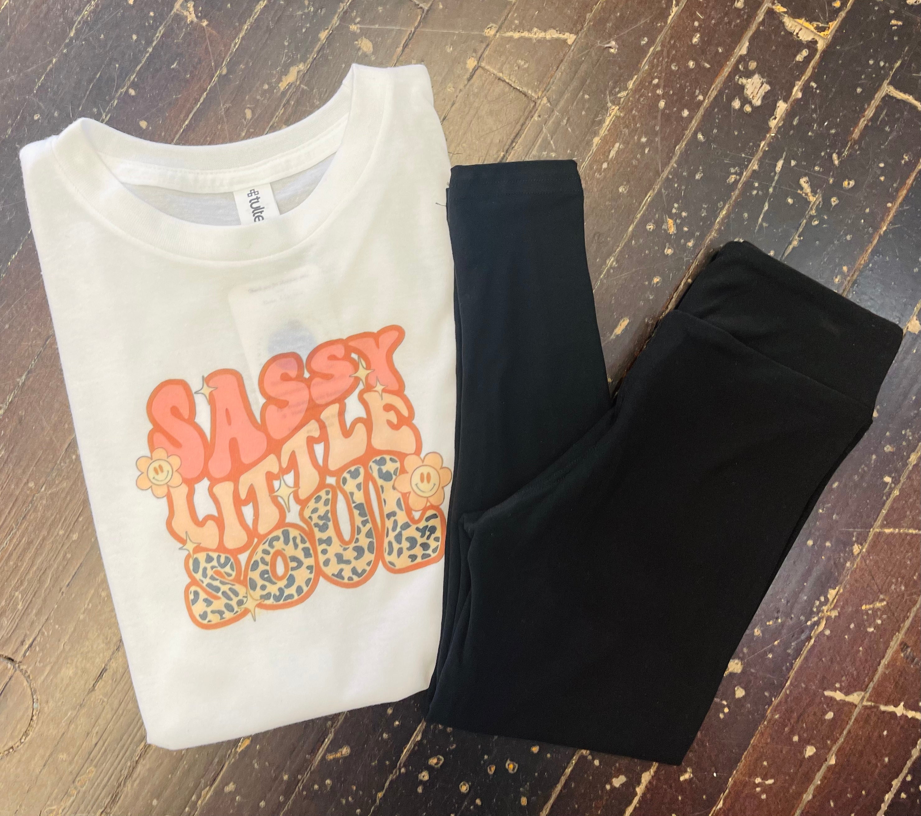 Kids Black Capri Leggings