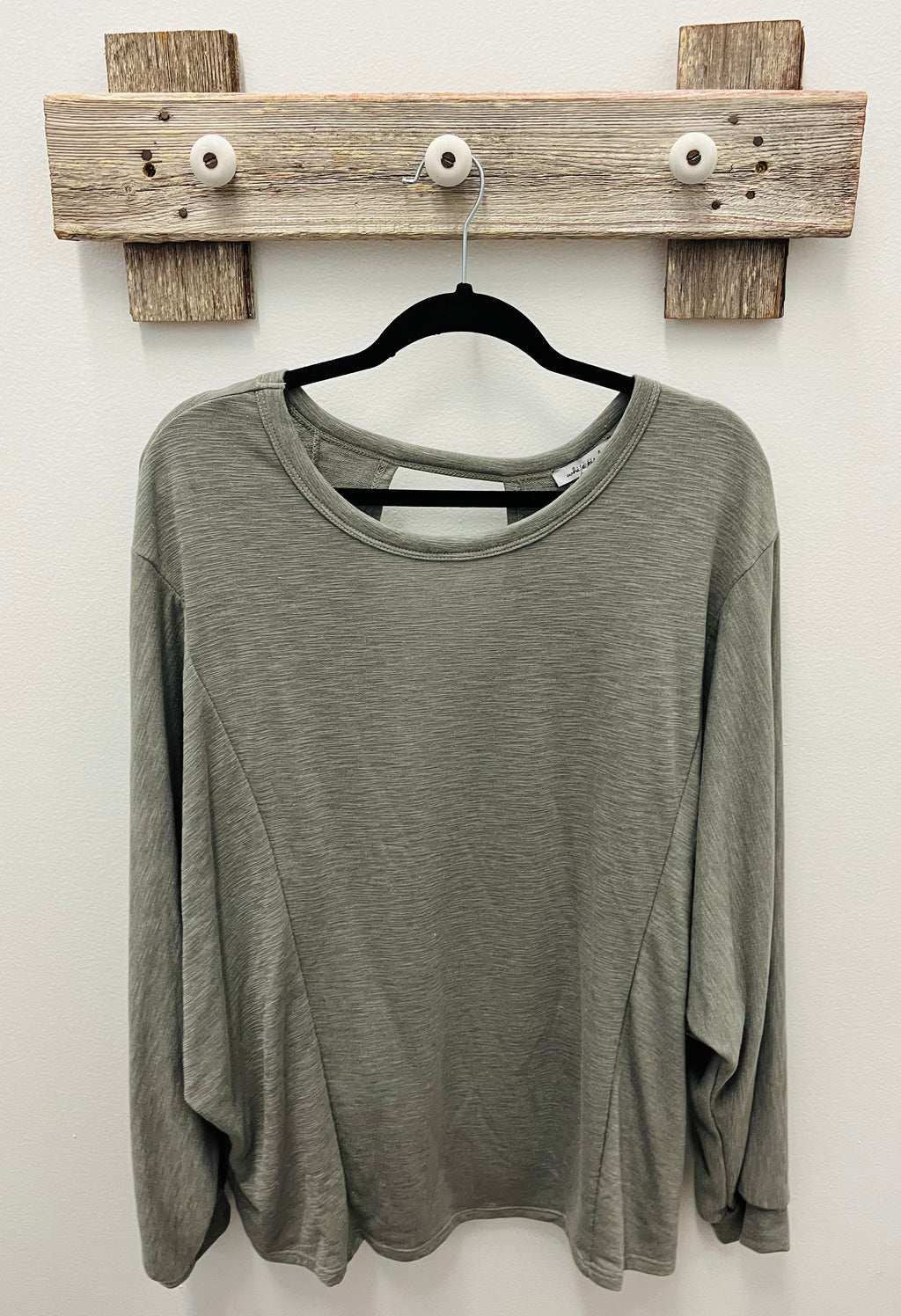 Olive Open Back Criss Cross Top