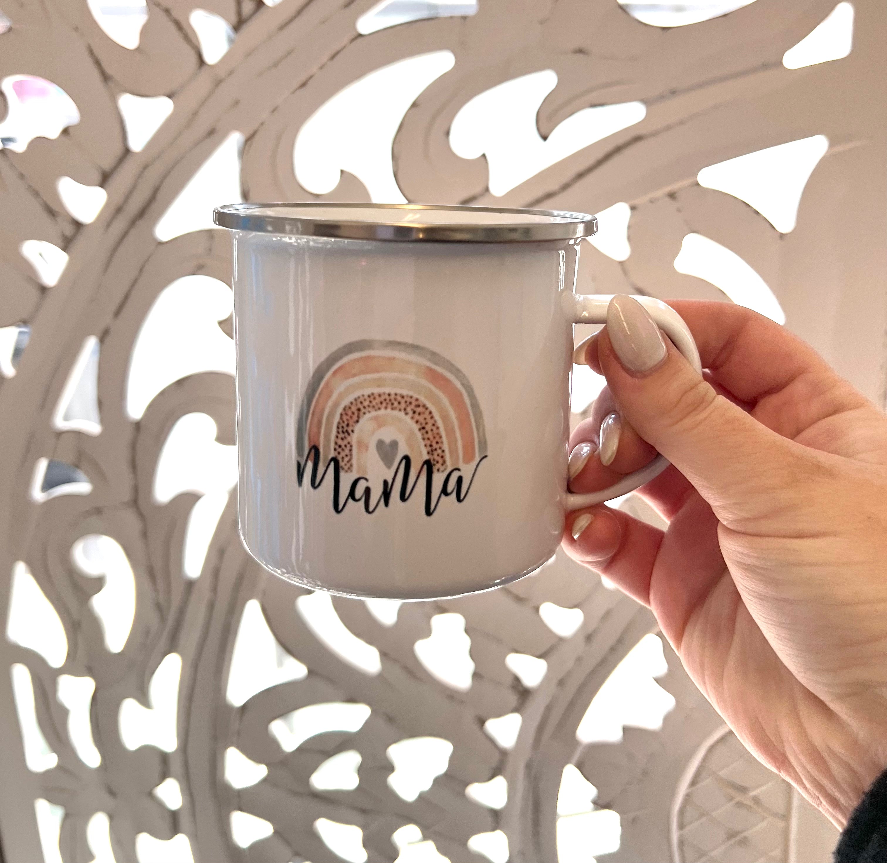 Mama Rainbow Metal Mug