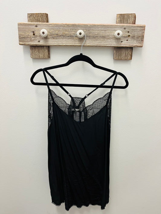 Black Silk Lace Tank