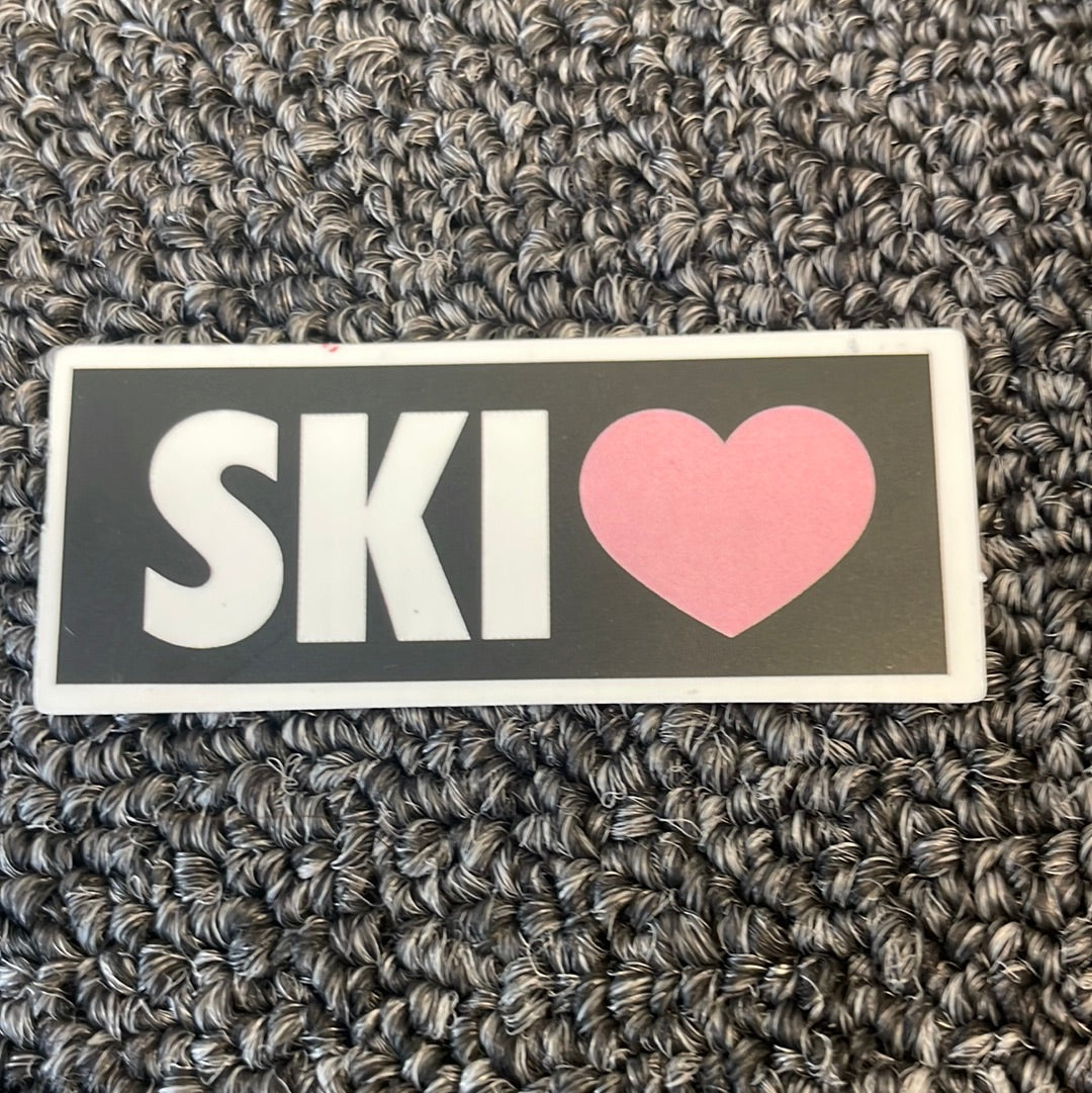 Love Skiing Vinyl Sticker