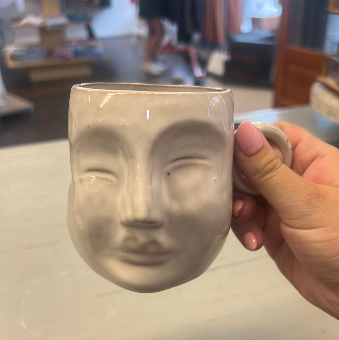 Pottery Face Coffee Mug