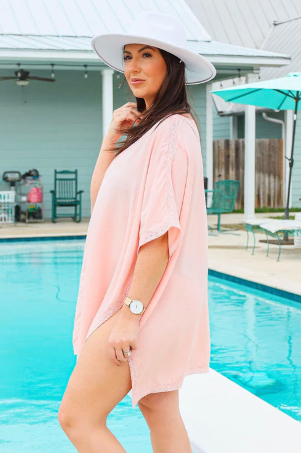 Lace Detailed Swim Suit Cover Up