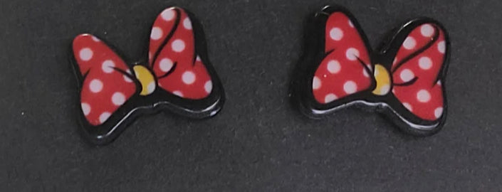 Polka Dot Bow Earrings