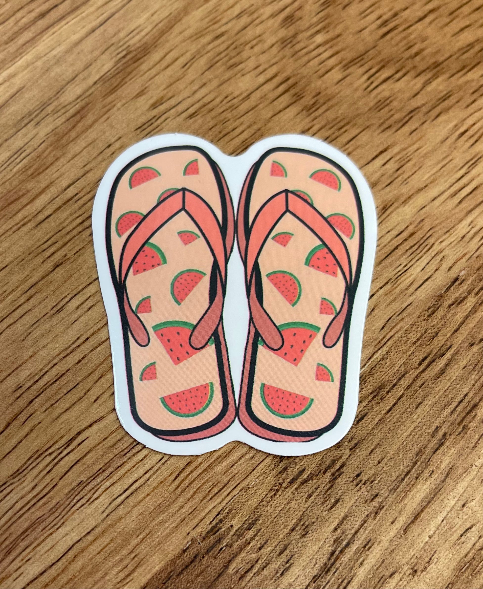Watermelon Flip Flop Vinyl Sticker