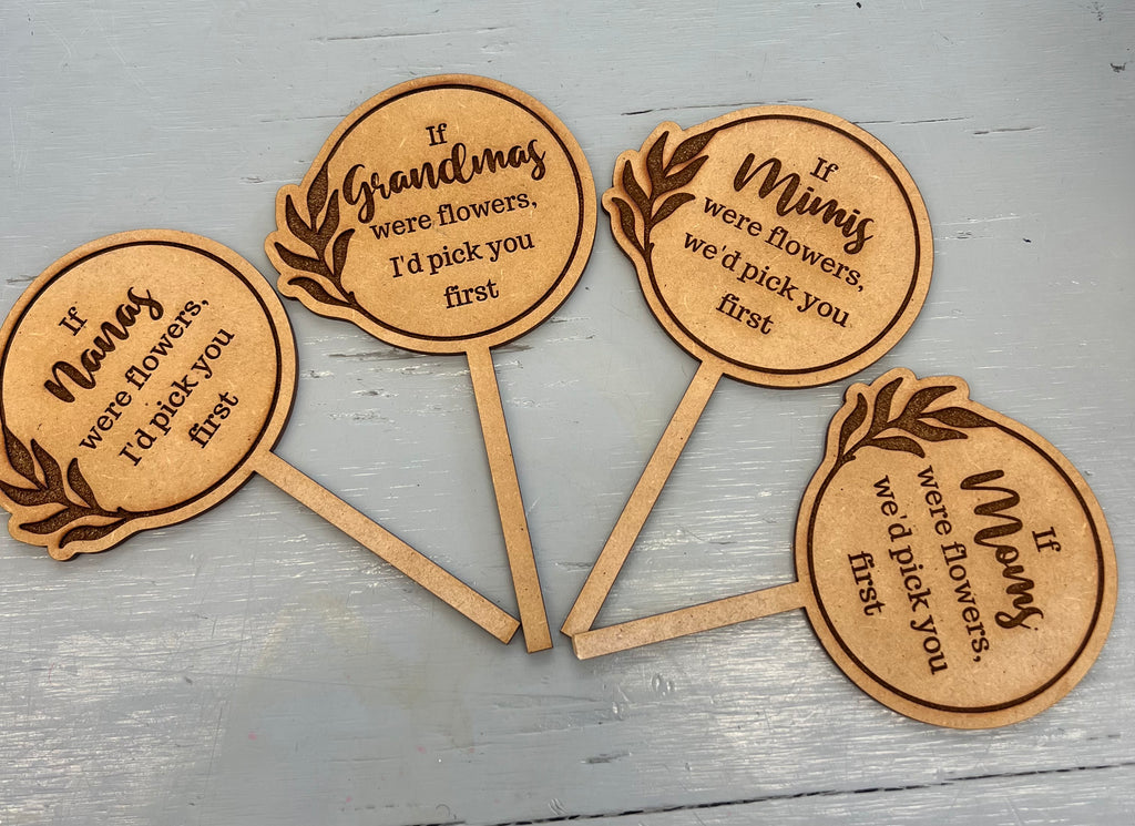 I'd Pick You First Flower Stake