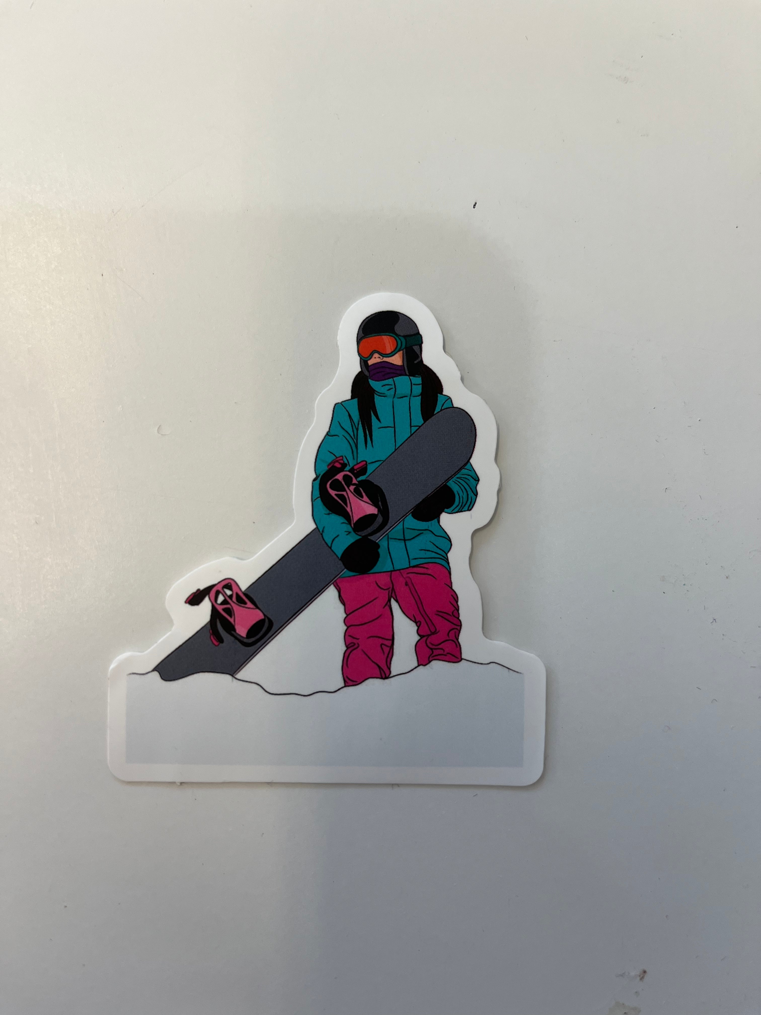 Snowboarder Vinyl Sticker