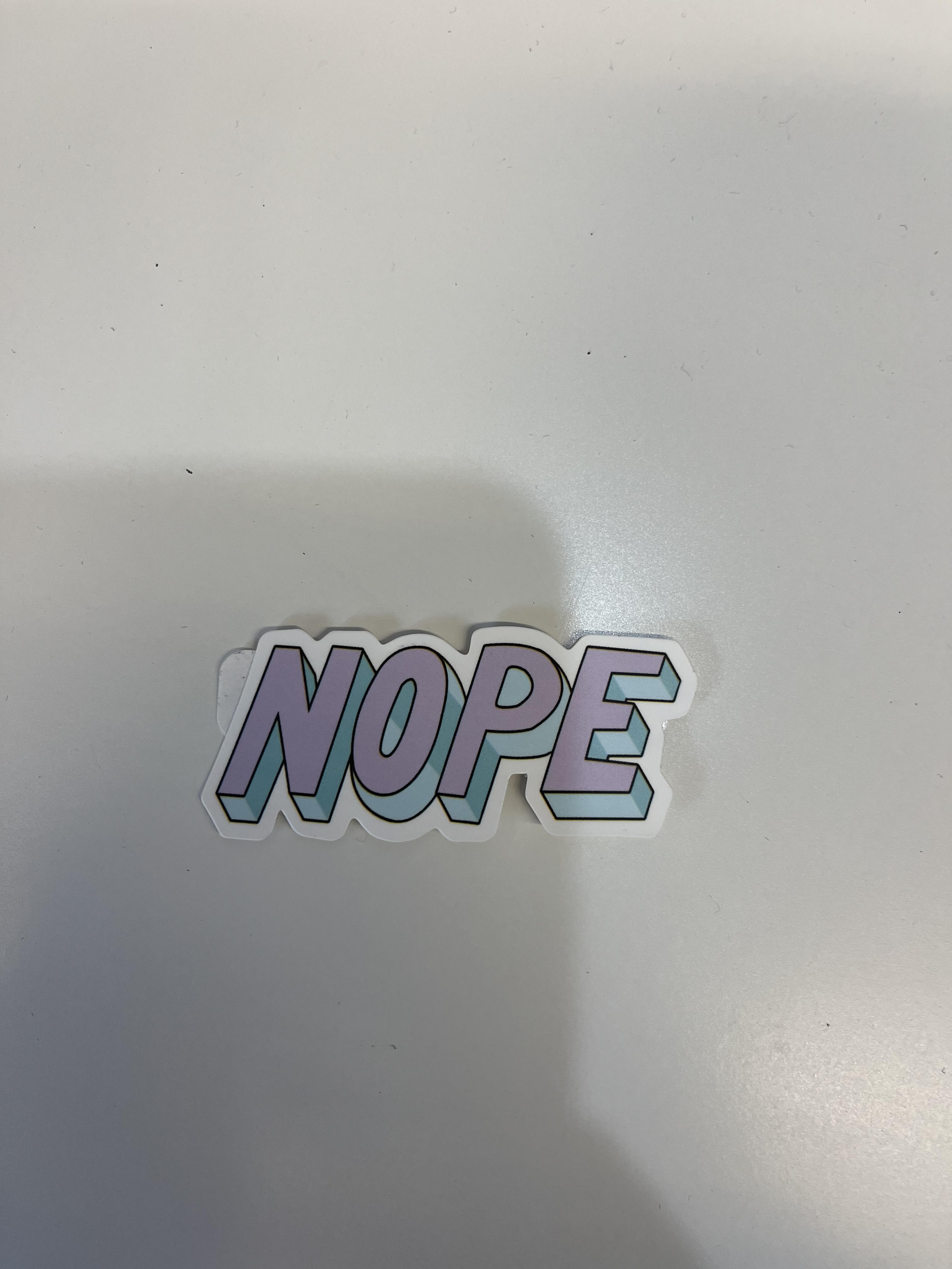 Nope Vinyl Sticker