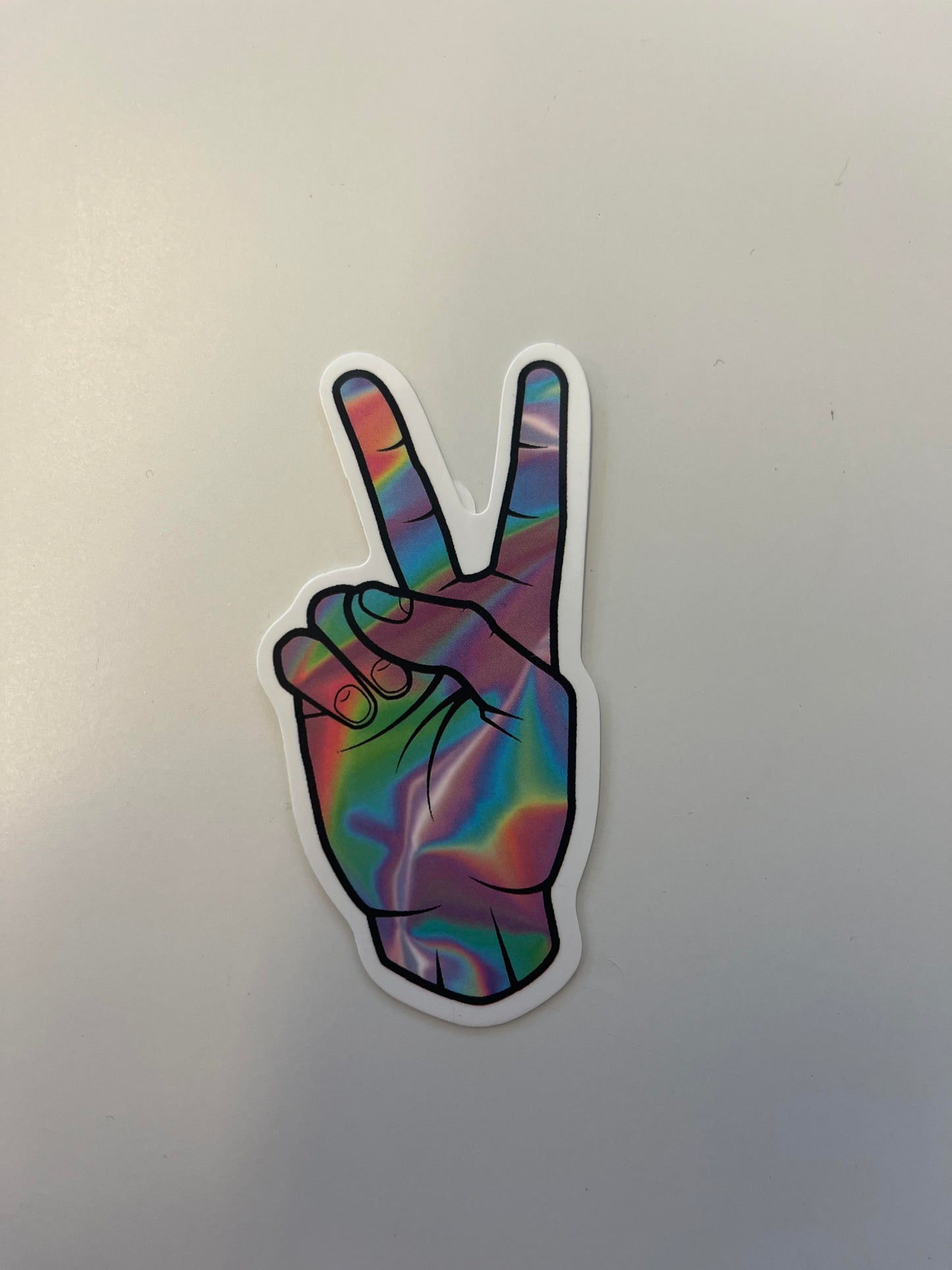 Holographic Peace Sign Vinyl Sticker