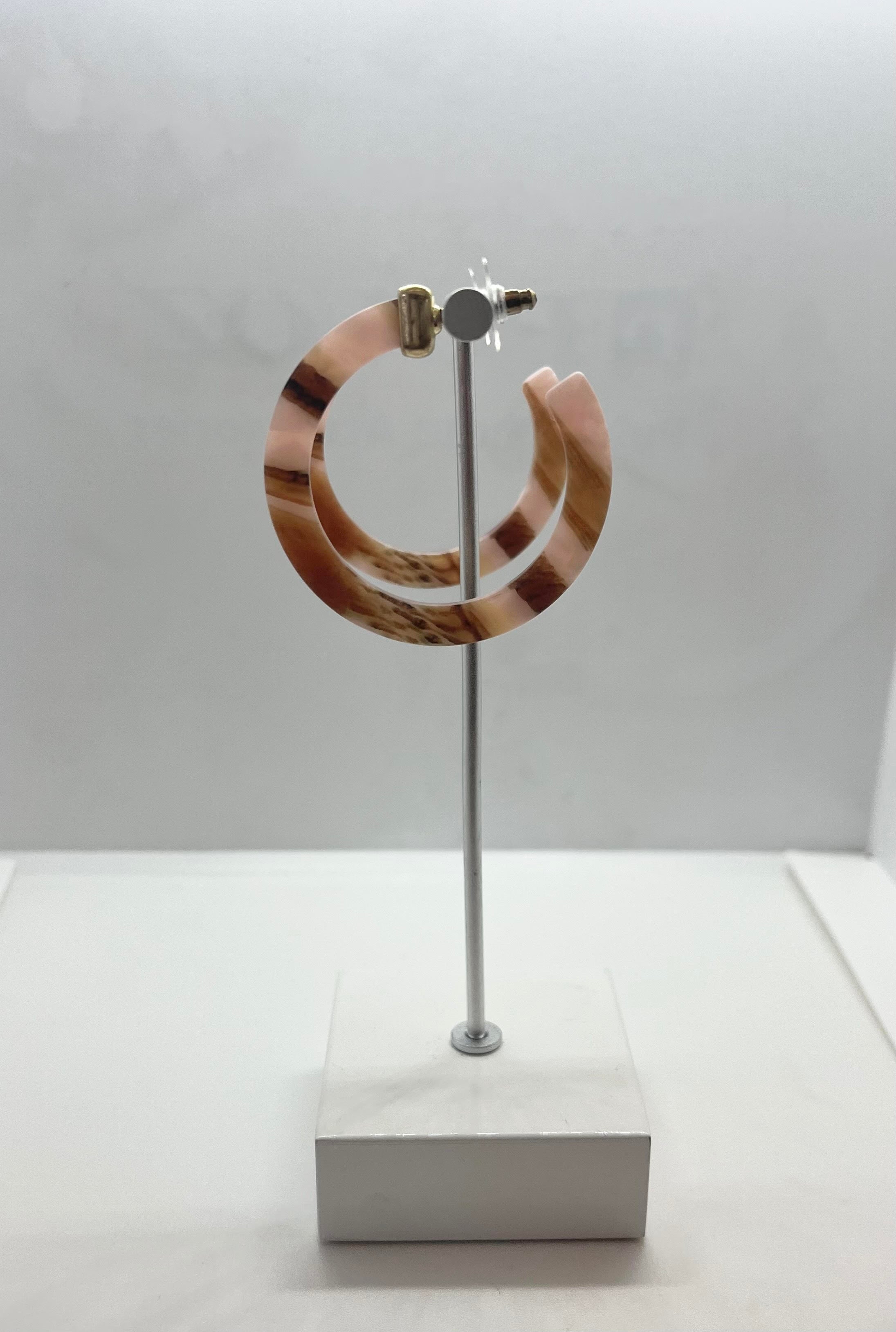 Pink and Brown Hoops