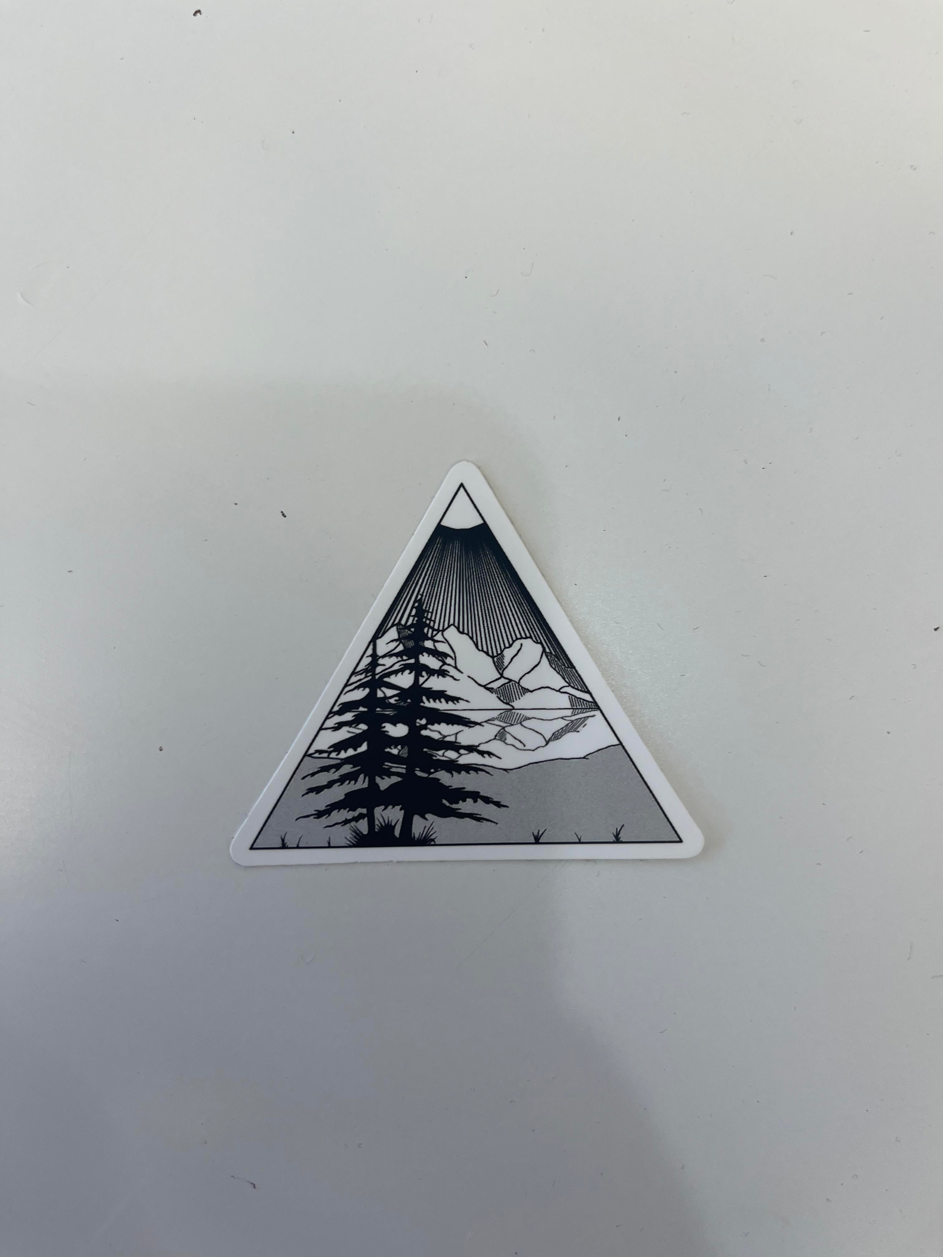Triangle Mountain Scenery Vinyl Sticker