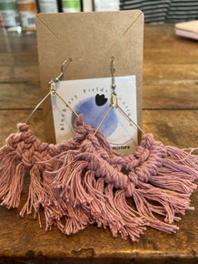 Macrame Mauve Earrings