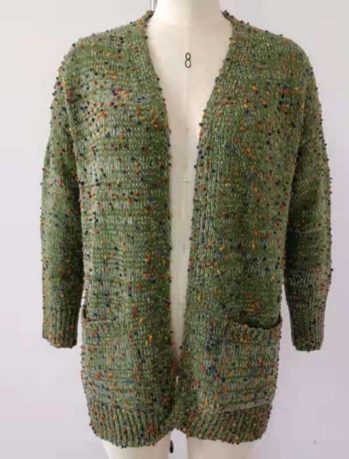 Green Confetti Cardigan