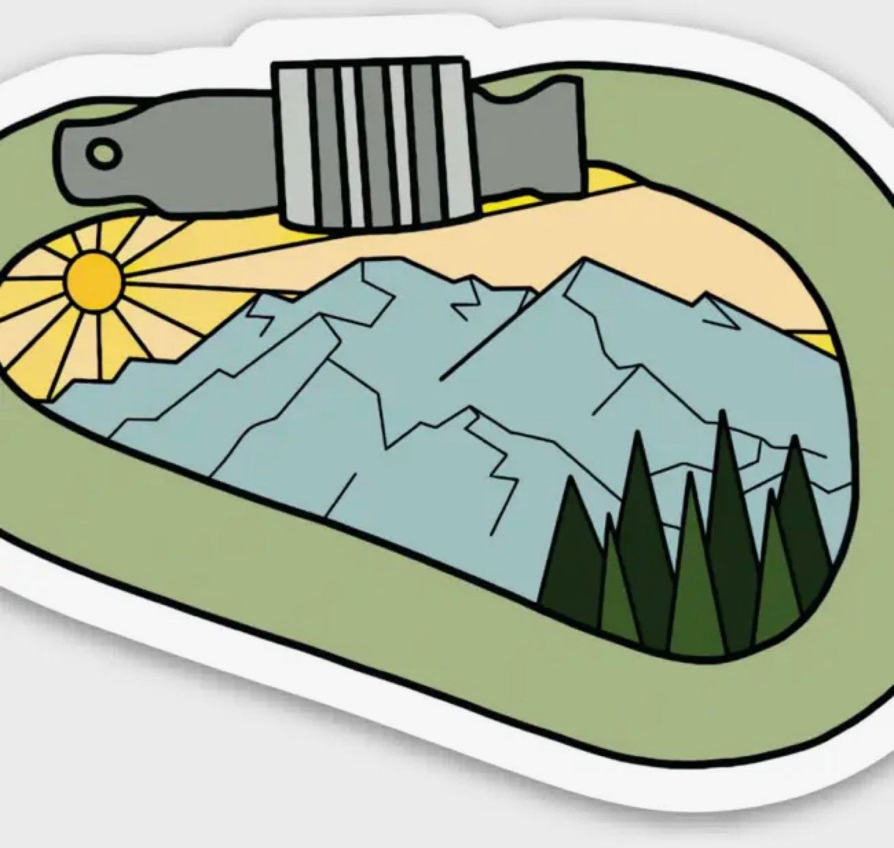 Carabiner Mountain Vinyl Sticker
