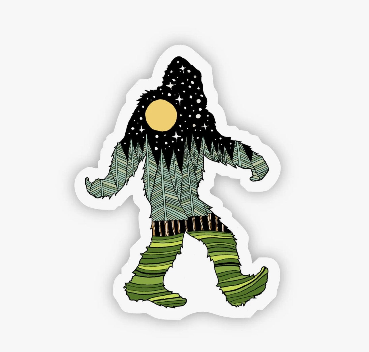 Moon Yeti Vinyl Sticker