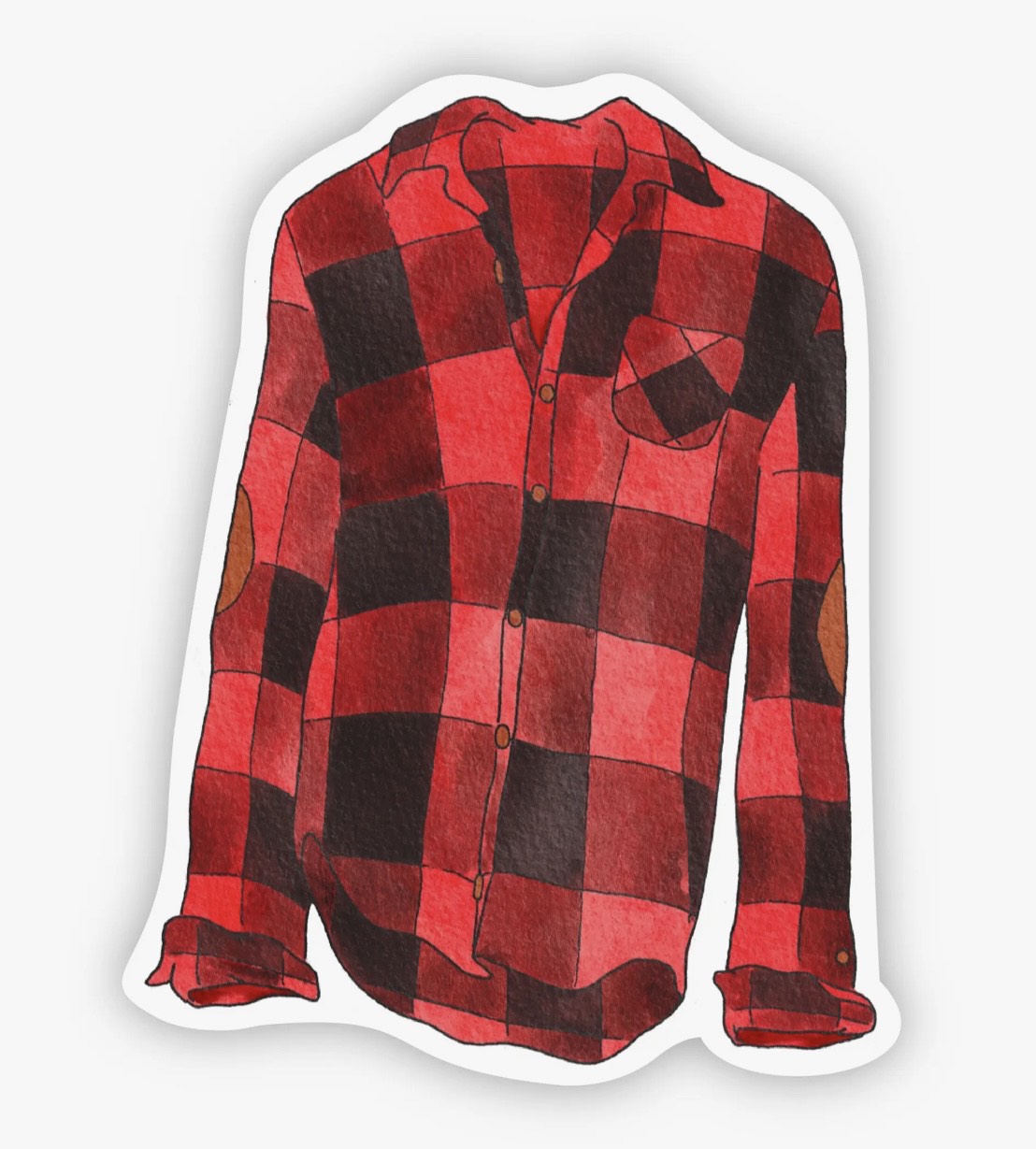 Red Flannel Vinyl Sticker