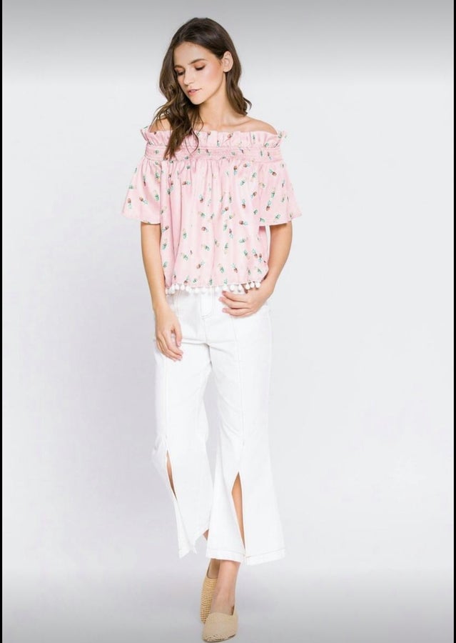 Off The Shoulder Pineapple Top