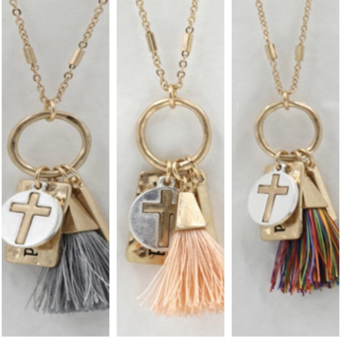 Blessed Tassel Charm Necklace
