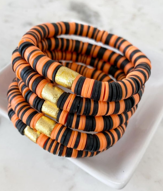 Orange & Black Halloween Bracelet