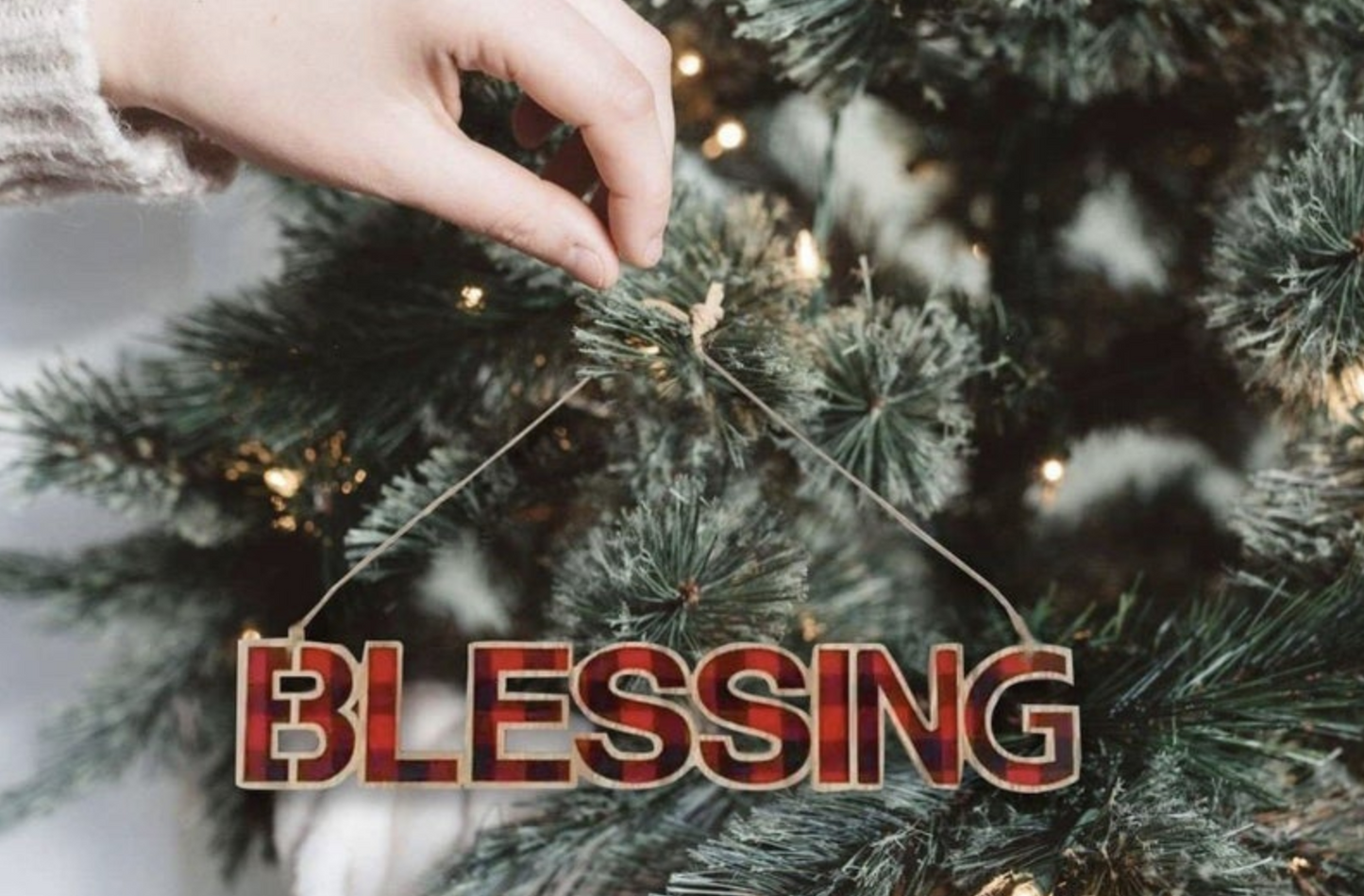 BLESSING Buffalo Plaid Ornament