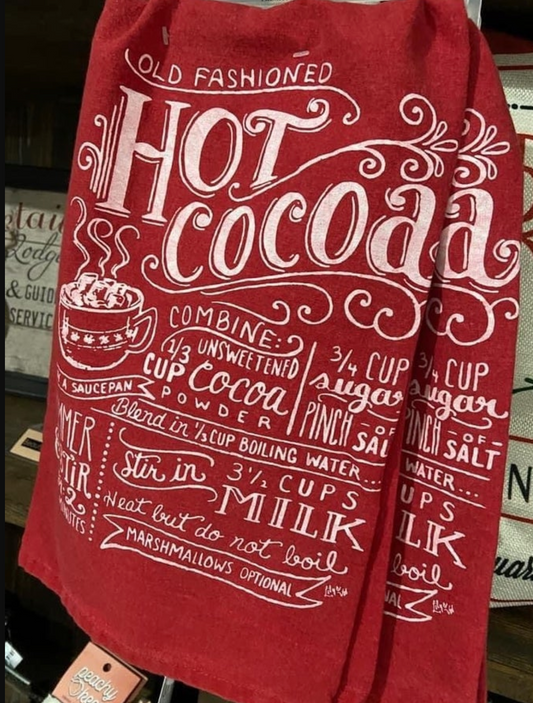 Old Fashioned Hot Cocoa Kitchen Towel