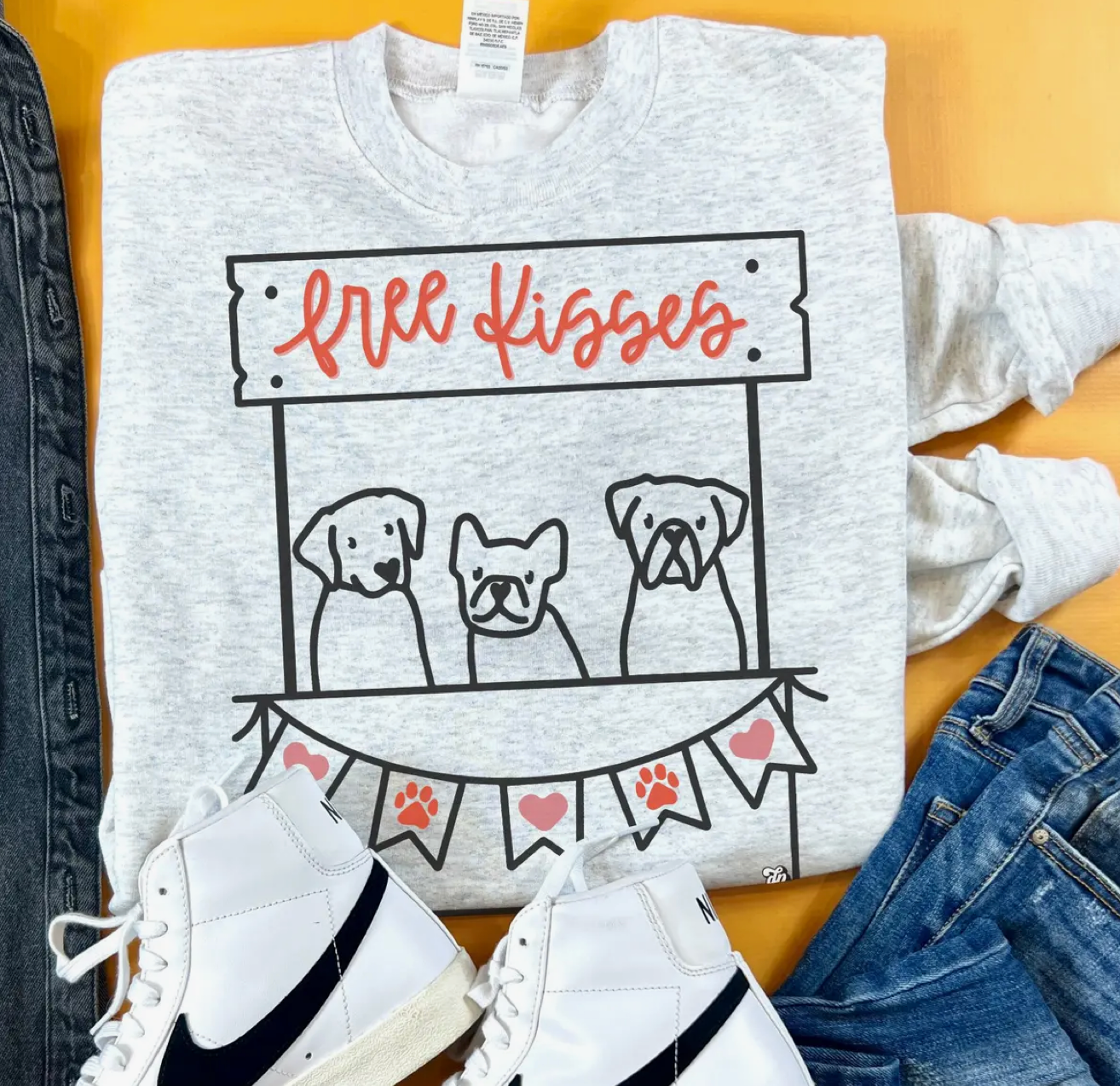 Puppy Kissing Booth Crewneck