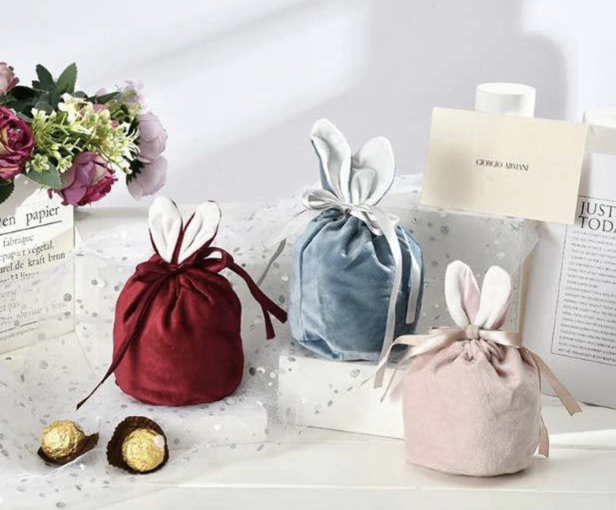 Small Velvet Bunny Bags