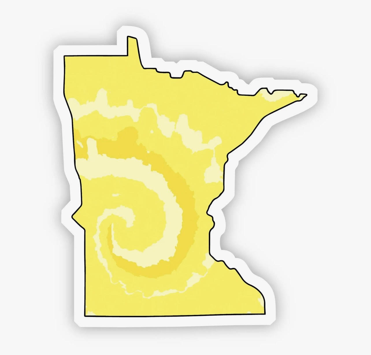 Minnesota Yellow Tie Dye Sticker