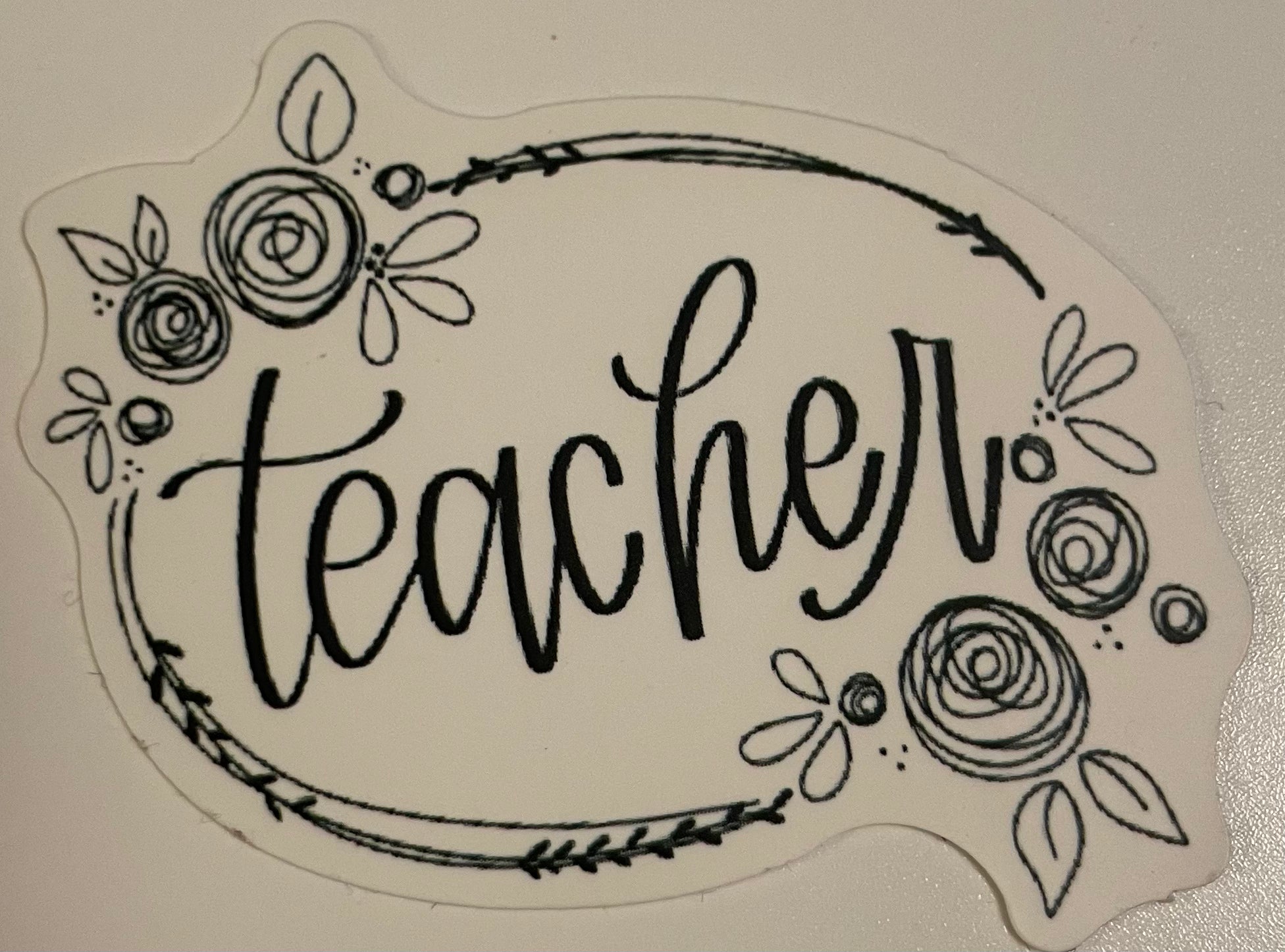Fancy Teacher Vinyl Sticker