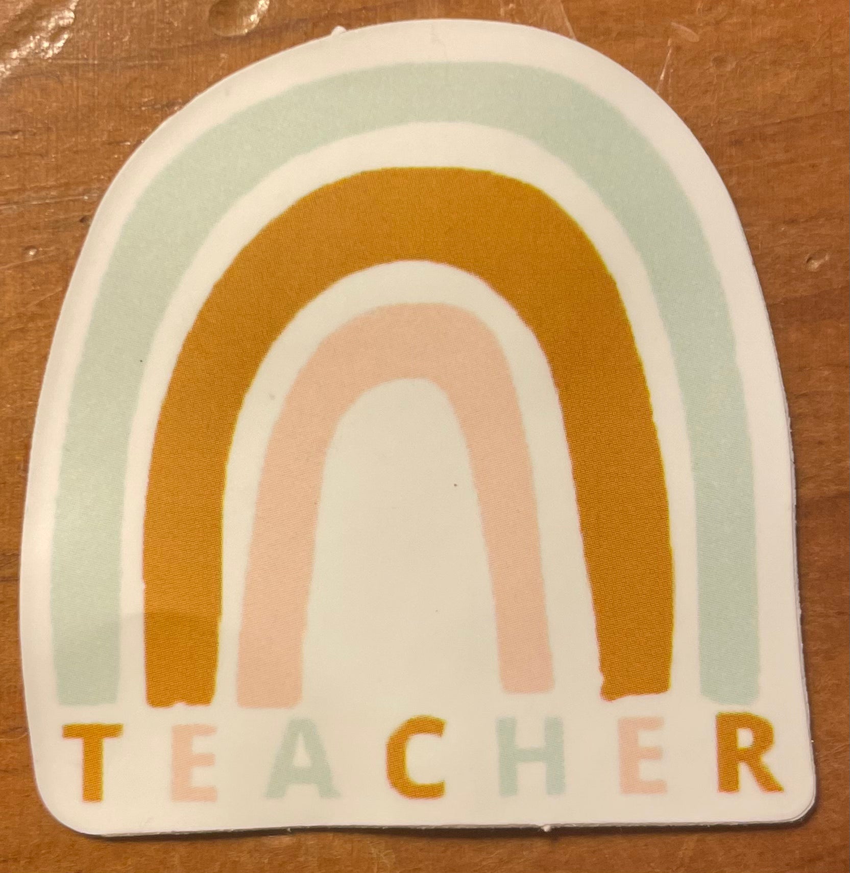 Teacher Rainbow Vinyl Sticker