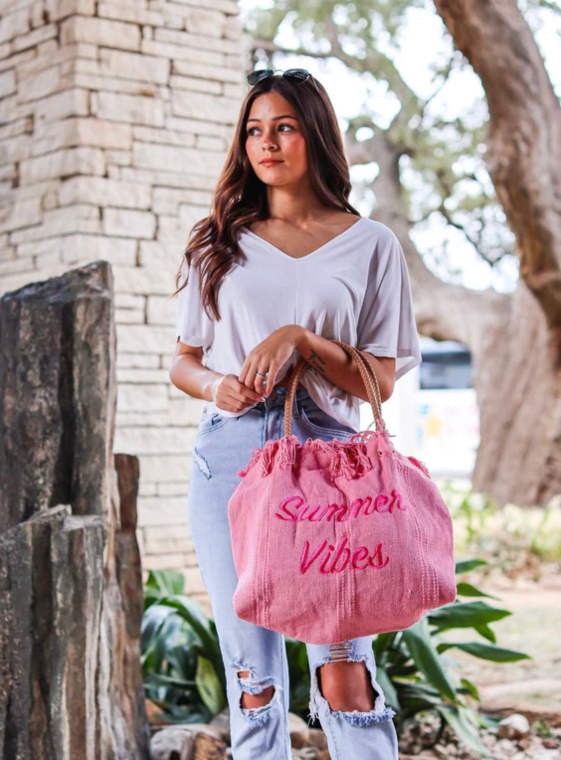 Summer Vibes Canvas Tote