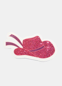 Pink Glitter Cowboy Hat Sticker