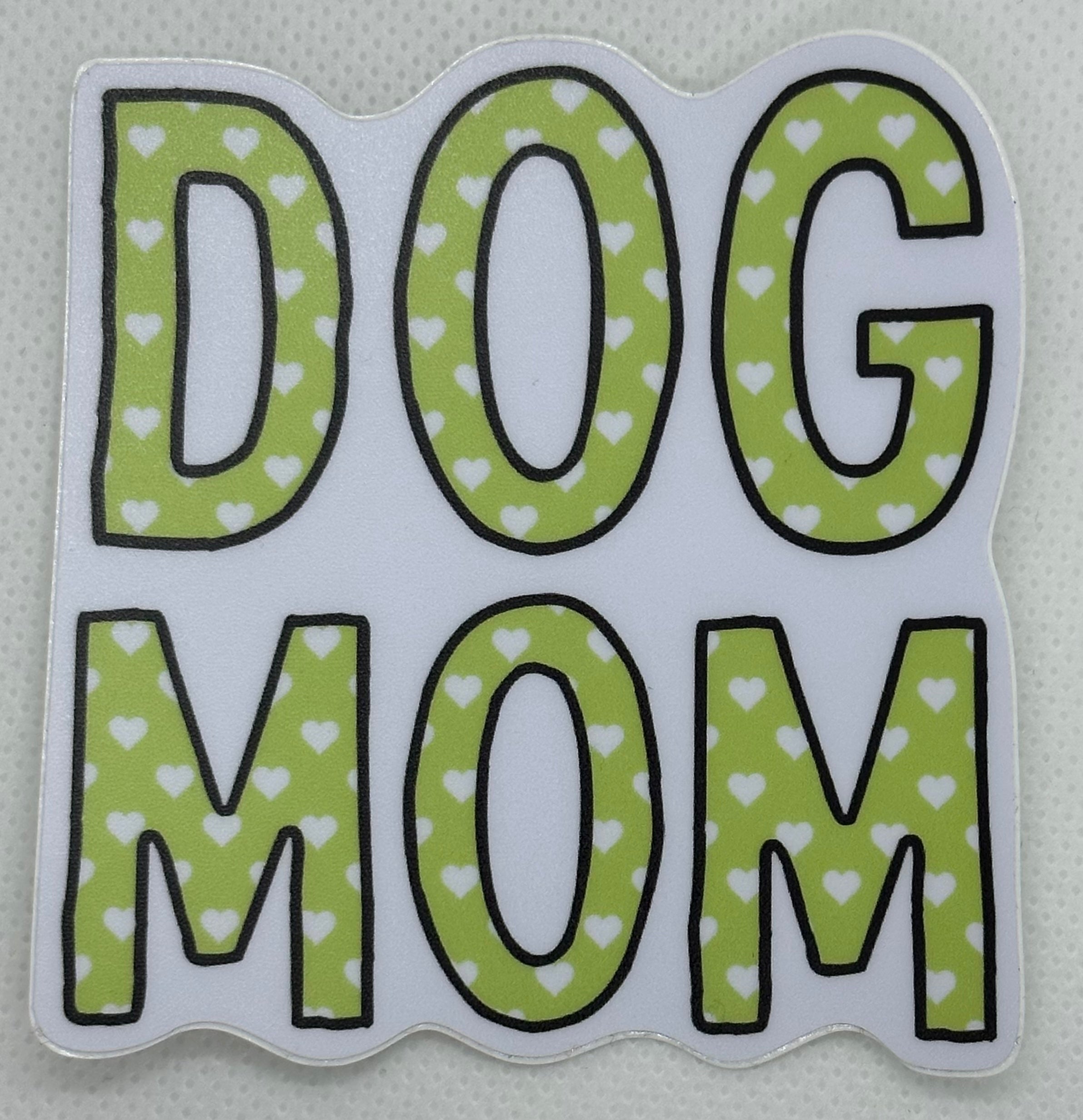 Heart Print Dog Mom Sticker