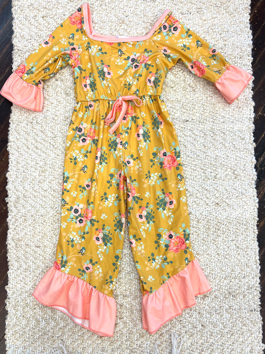 Mustard Floral Kids Jumper