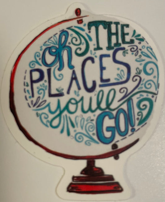 Oh the Places You'll Go Vinyl Sticker