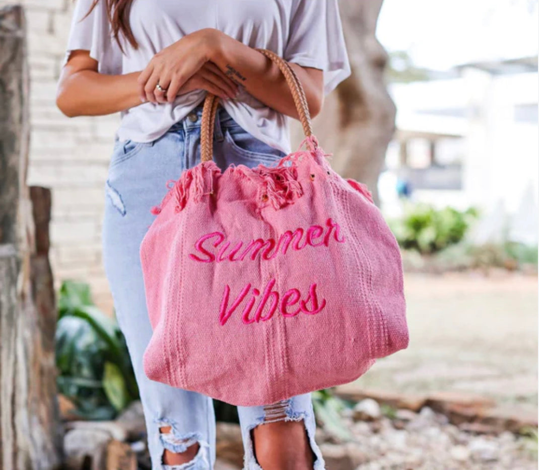 Summer Vibes Canvas Tote