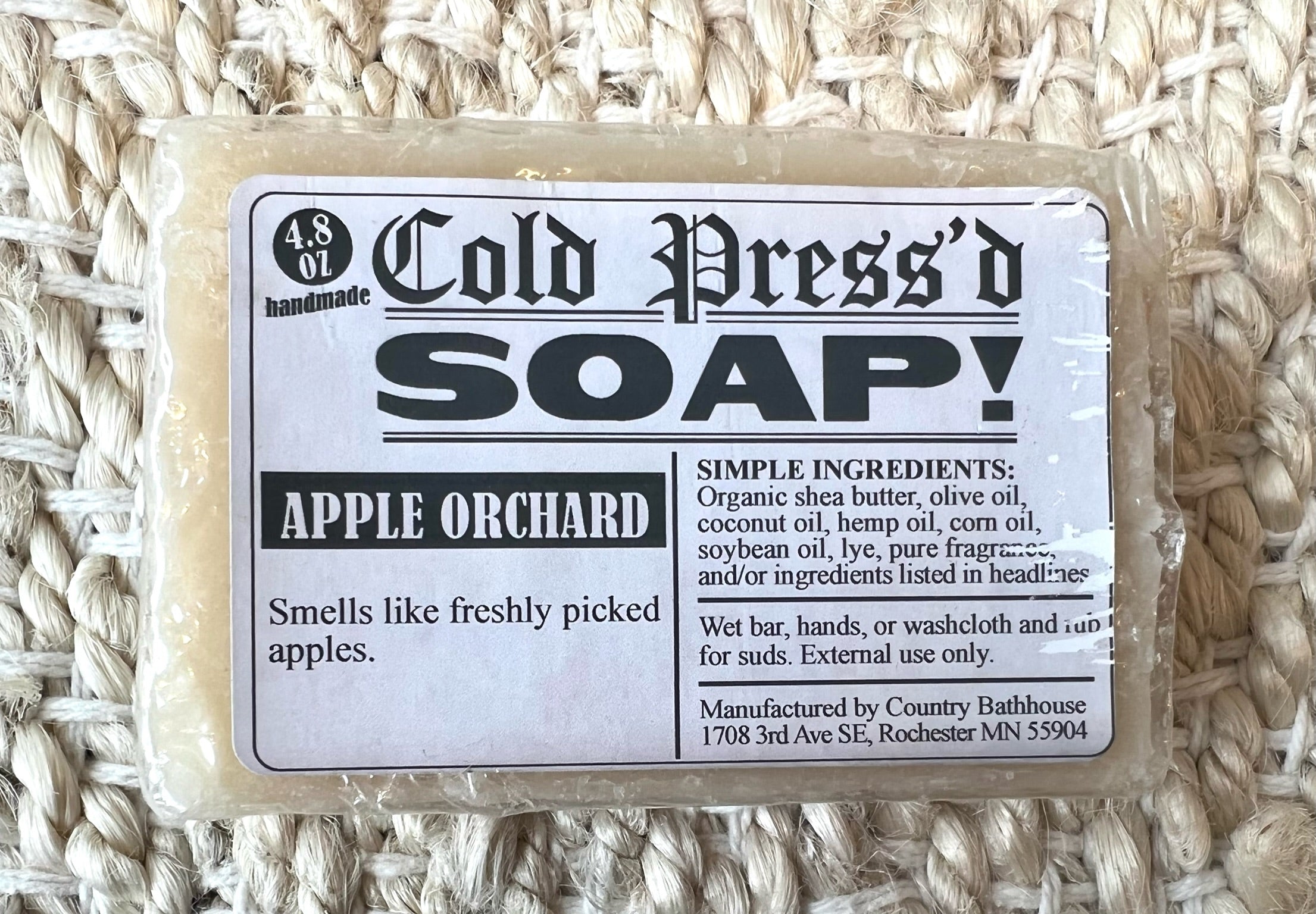 Cold Press'd Soap! Apple Orchard
