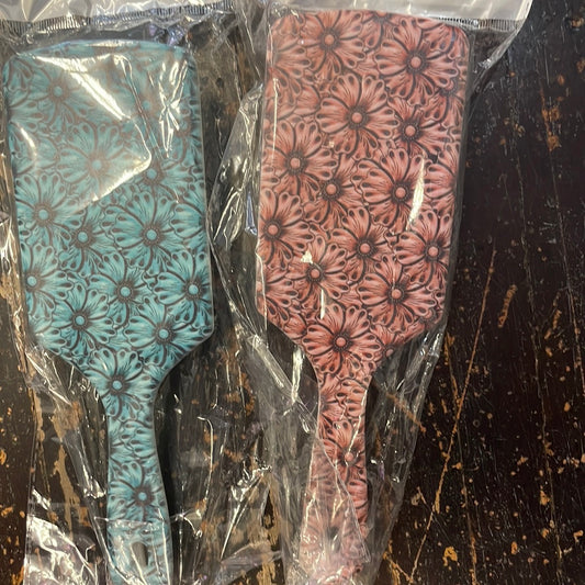 Western Floral Hair Brush